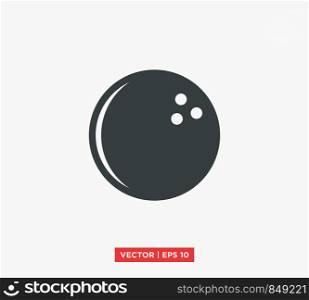 Bowling Ball Icon Vector Illustration