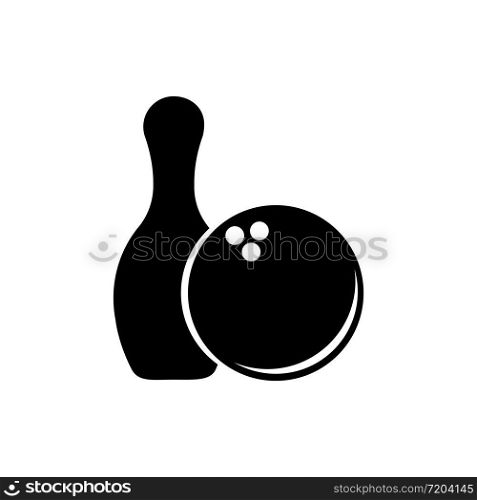 Bowling ball icon vector in black on an isolated white background. EPS 10. Bowling ball icon vector in black on an isolated white background. EPS 10.