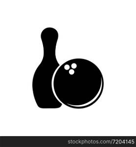 Bowling ball icon vector in black on an isolated white background. EPS 10. Bowling ball icon vector in black on an isolated white background. EPS 10.