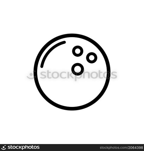 bowling ball icon vector line style