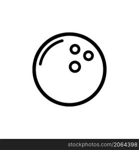 bowling ball icon vector line style
