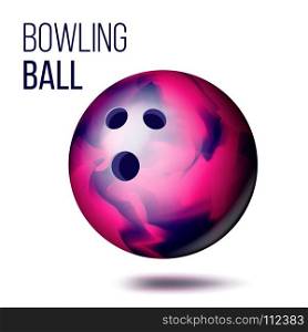 Bowling Ball Isolated Vector. Realistic Illustration. Bowling Ball Vector. Sport Game Symbol. Illustration