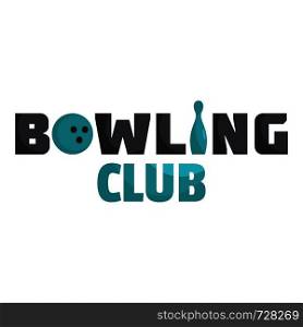 Bowling ball logo. Flat illustration of bowling ball vector logo for web. Bowling ball logo, flat style