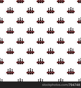 Bowling club pattern seamless vector repeat for any web design. Bowling club pattern seamless vector