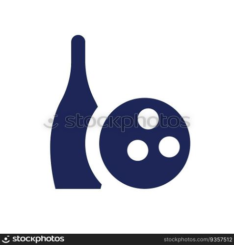 Bowling equipment black glyph ui icon. Team sports game. Active hobby. User interface design. Silhouette symbol on white space. Solid pictogram for web, mobile. Isolated vector illustration. Bowling equipment black glyph ui icon