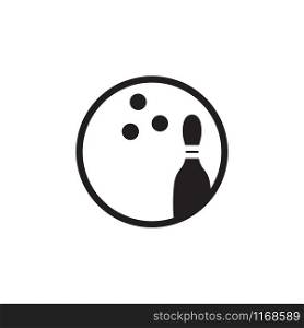 Bowling icon design template vector isolated illustration
