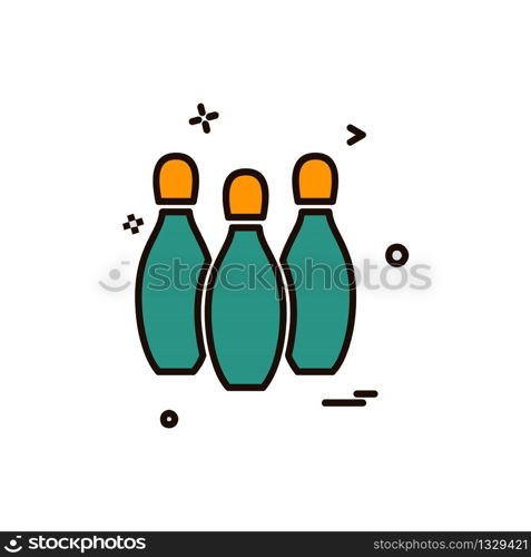 Bowling icon design vector