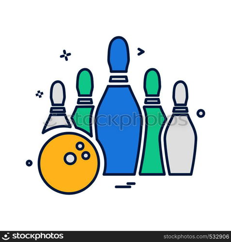 Bowling icon design vector