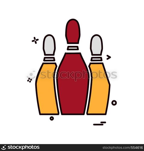 Bowling icon design vector