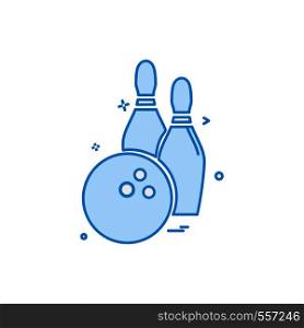 Bowling icon design vector