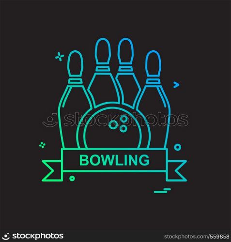 Bowling icon design vector