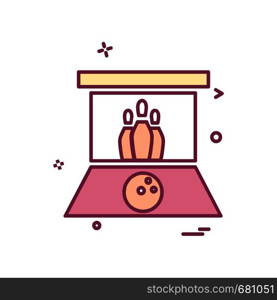 Bowling icon design vector