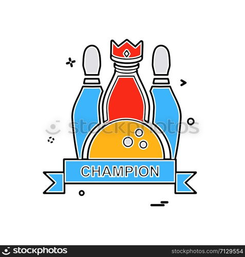 Bowling icon design vector