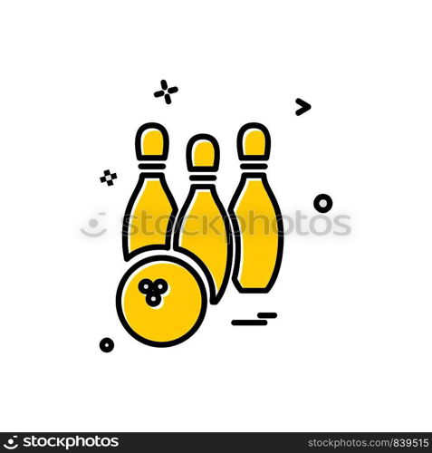 Bowling icon design vector