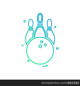 Bowling icon design vector