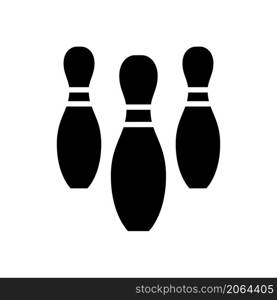 bowling icon vector black color