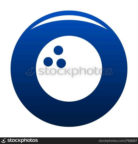 Bowling icon vector blue circle isolated on white background . Bowling icon blue vector