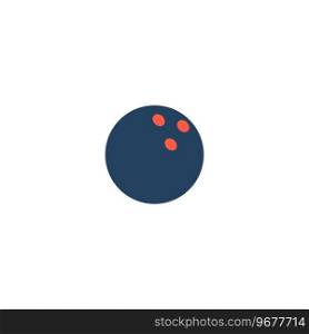 Bowling Icon Vector. Flat color symbol. Bowling Icon Vector