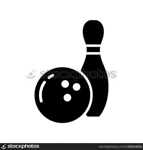 bowling icon vector glyph style