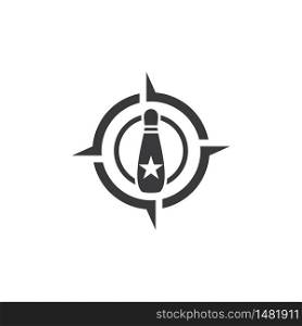 Bowling logo and symbol vector design illustration