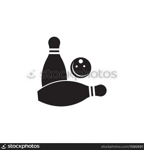 Bowling logo stock vector sport template illustration