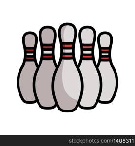 bowling - pin bowling icon vector design template