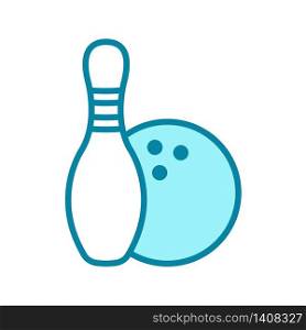 bowling - pin bowling icon vector design template