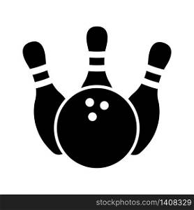 bowling - pin bowling icon vector design template