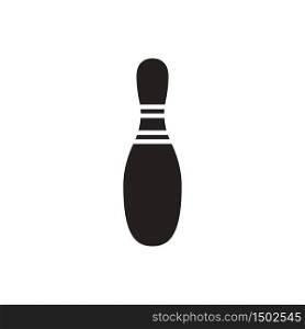 bowling pin icon glyph style design