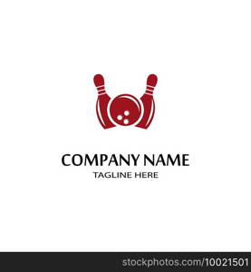 Bowling pin Logo Template vector icon illustration design