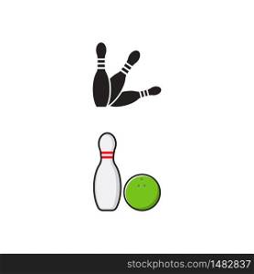 Bowling pin Logo Template vector icon illustration design