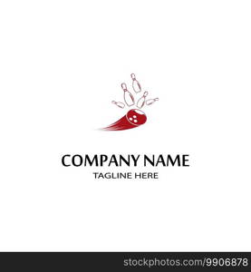 Bowling pin Logo Template vector icon illustration design