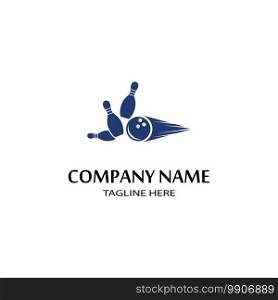 Bowling pin Logo Template vector icon illustration design