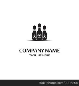 Bowling pin Logo Template vector icon illustration design