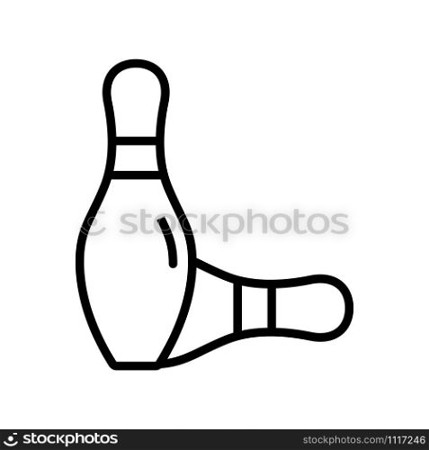 Bowling pin vector icon design templates on white background