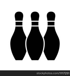 Bowling pin vector icon design templates on white background