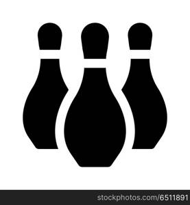 bowling pins, icon on isolated background