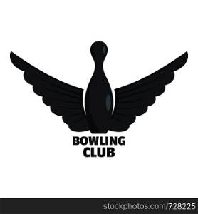 Bowling prize logo. Flat illustration of bowling prize vector logo for web. Bowling prize logo, flat style