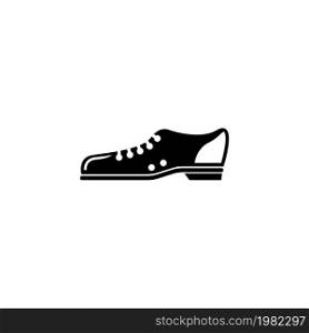 Bowling Shoes. Flat Vector Icon. Simple black symbol on white background. Bowling Shoes Flat Vector Icon