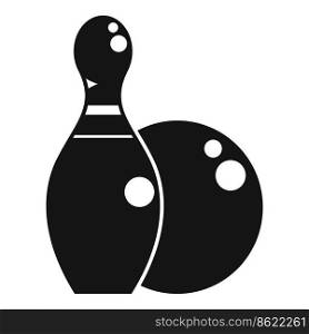 Bowling sport icon simple vector. Healthy gym. Body fit. Bowling sport icon simple vector. Healthy gym