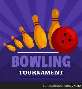 Bowling tournament icon. Flat illustration of bowling tournament vector icon for web design. Bowling tournament icon, flat style