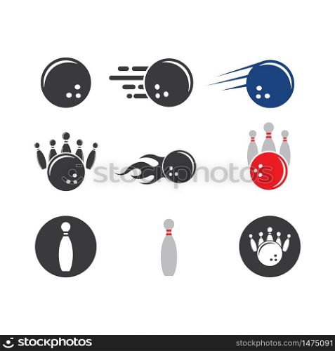 bowling vector icon illustration design template