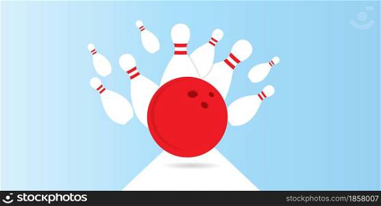 Bowling vector template design illustration
