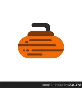 Bowls, Curling, Equipment, Sport Flat Color Icon. Vector icon banner Template
