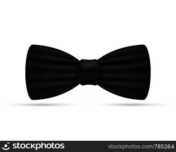 Bowtie. Black bow tie realistic vector illustration isolated on white background.. Bowtie. Black bow tie realistic vector stock illustration isolated on white background.