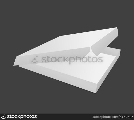 Box a pizza. Box from under pizzas on a grey background. A vector illustration