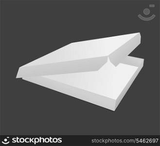 Box a pizza. Box from under pizzas on a grey background. A vector illustration