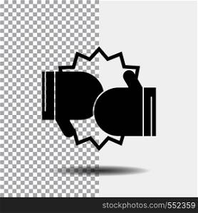 Box, boxing, competition, fight, gloves Glyph Icon on Transparent Background. Black Icon. Vector EPS10 Abstract Template background