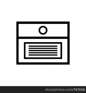 Box for documents. Outline simple icon. File protection, data security, safe confidential information. Vector illustration for design, web, app, infographic.
