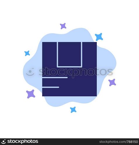 Box, Good, Logistic, Transportation Blue Icon on Abstract Cloud Background